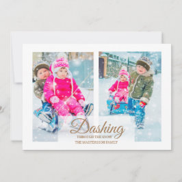 Convite Foto Moderna 2 A Despenhar Através Do Natal Da Nev