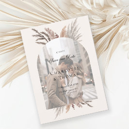 Convite Foto Moderna Boho Pampasgras