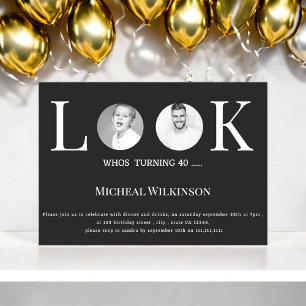 Convite foto moderna com 40 anos