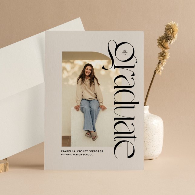 Convite Foto moderna de formatura cerimônia de graduação (Criador carregado)