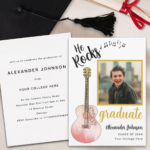 Convite Foto Moderna de Graduado Ele Arrasa na Festa de Fo