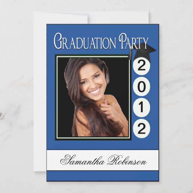 Convite Foto moderna do costume da festa de formatura do (Frente)