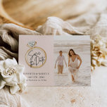 Convite Foto Moderna Salva a Data<br><div class="desc">Essas placas de eterno apresentam um design sutil,  mas ousado,  com fonte e esquema de cores personalizáveis. É a maneira perfeita de começar a celebração e fornecer aos seus convidados os detalhes necessários. Itens correspondentes na nossa loja,  Design do Partido Cava.</div>