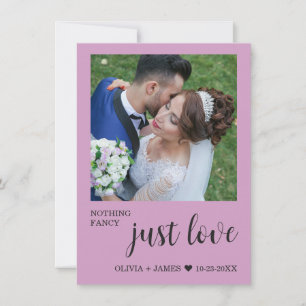 Convite Foto Nada Chique Apenas Amor Recepção de Casamento