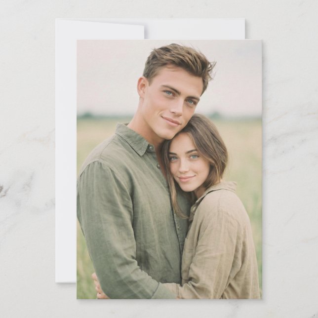 Convite Foto Natural Verde Serena (Frente)