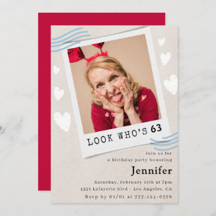 Convite Foto Olha quem faz 63 anos