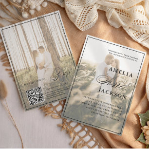 Convite Foto para casamento do Casal moderno