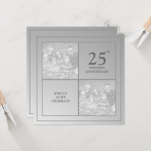 Convite Foto Passado & Presente Bodas de Prata