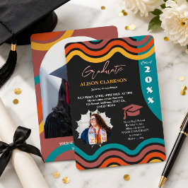 Convite Foto Personalizada 2025 Formatura Retro Funky