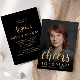 Convite Foto personalizada anima a 50ª Festa de aniversári