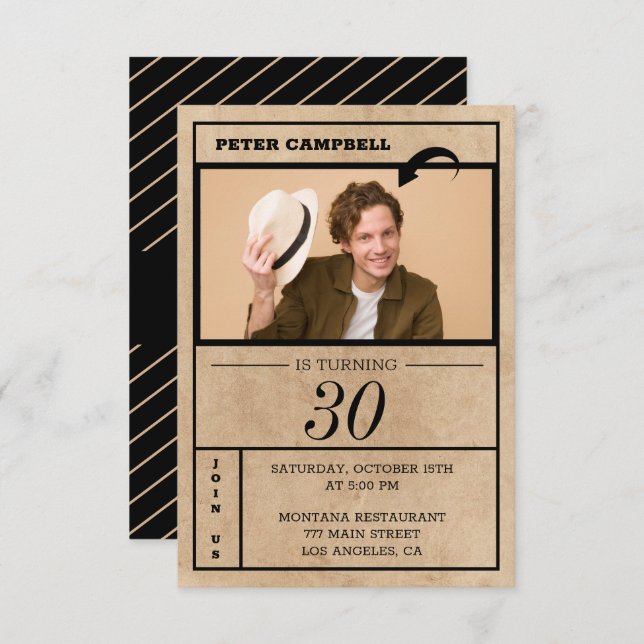 Convite Foto personalizada Aniversário (Frente/Verso)