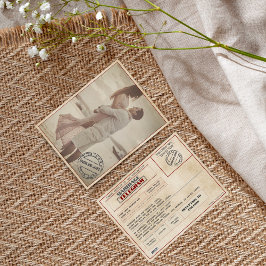 Convite Foto Personalizada Casamento Antigo Vintage 