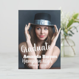 Convite Foto personalizada de graduado, graduação