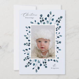 Convite Foto personalizada de Natal para spray floral de a