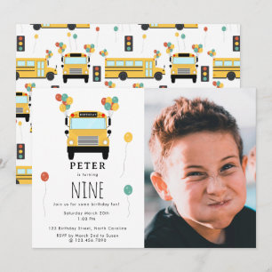 Convite Foto personalizada do Aniversário de criança do Ba