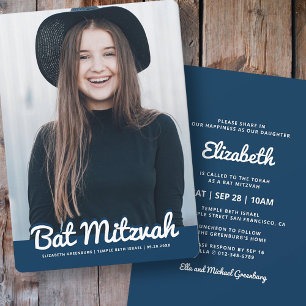 Convite Foto personalizada do Bat Mitzvah