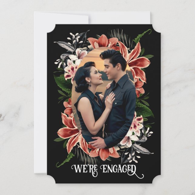 Convite Foto personalizada do lançamento do Noivado de cor (Frente)