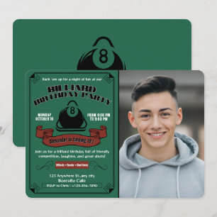 Convite Foto personalizada do tema de Piscina da Festa de 