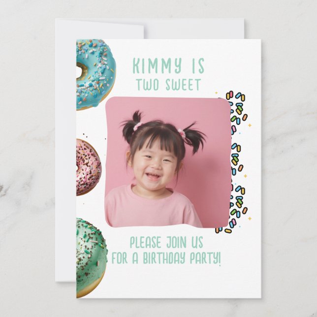 Convite Foto Personalizada - Dois Sprinkles de Festa de se (Frente)