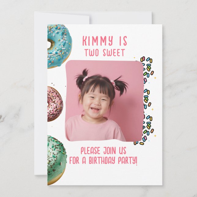 Convite Foto Personalizada - Dois Sprinkles de Festa de se (Frente)