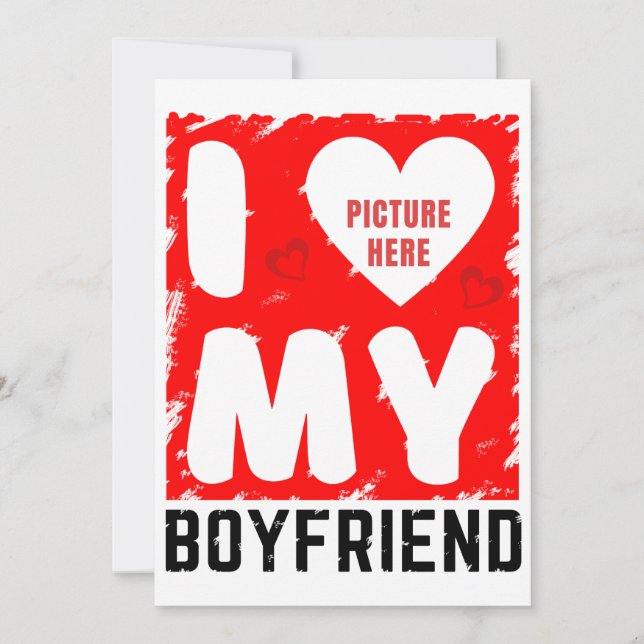 CONVITE FOTO PERSONALIZADA EU AMO MEU PRESENTE DE RELAÇÃO  (Frente)