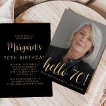 Foto Personalizada Feliz 70 Aniversário de 70 Anos
