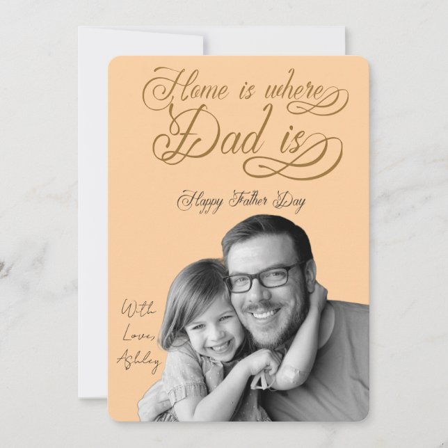 Convite Foto Personalizada Feliz Dia dos Pais (Frente)