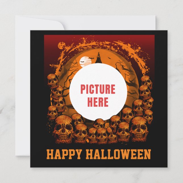 CONVITE FOTO PERSONALIZADA FELIZ HALLLOWEEN (Frente)