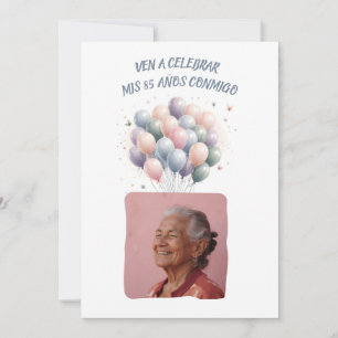 Convite Foto Personalizada Meus 85 Anos - 85 Anos Personal