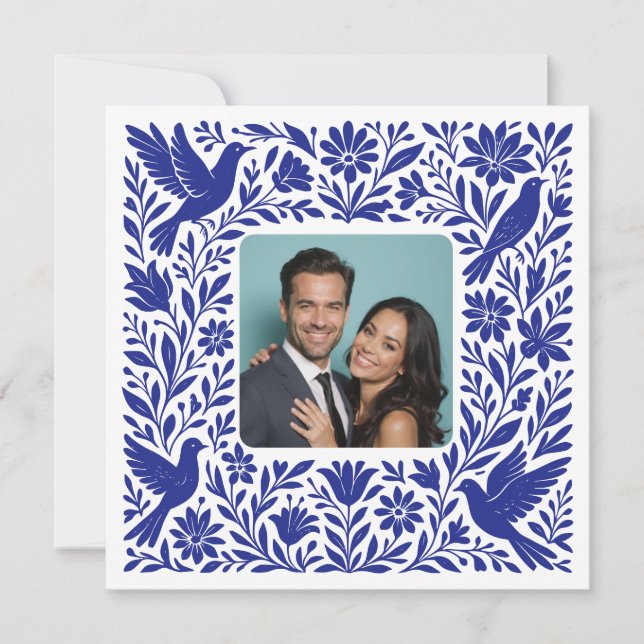 Convite Foto personalizada mexicana Otomí Tenango Salvar D (Frente)