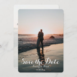 Convite Foto Personalizada Moderna Elegante Salvar O Casam