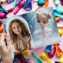 Foto personalizada pequena Ballerina e aniversário