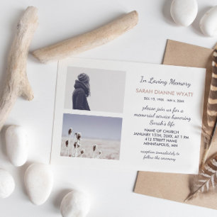 Convite Foto personalizada  Serviço Memorial de inverno