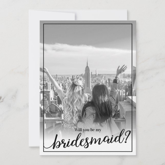 Convite Foto Personalizada Você Será Minha Porta-Voz (Frente)