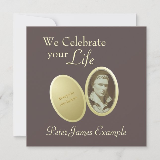 Convite Foto personalizável: Acordar / Funeral (Vivo) (Frente)