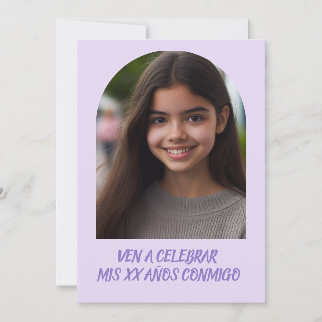 Convite Foto Personidación de Cumpleños (Frente)