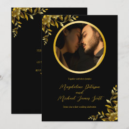 Convite Foto pessoal do Círculo Dourado no Casamento Negro