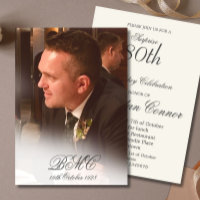 Foto Pessoal Elegante Simples de Aniversário do 80