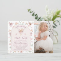 Foto: Pink Floral Flutter Twirth Aniversário