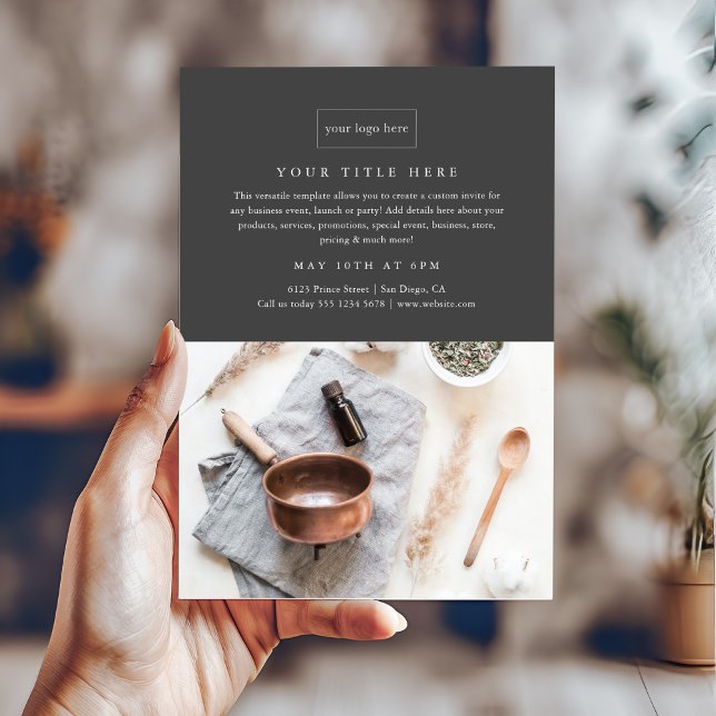 Convite Foto profissional minimalista de evento de negócio (Simple modern photo business brochure.)