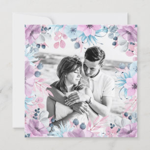 Convite *~* FOTO QR RSVP Frame Floral do Quadro AR12 Casam