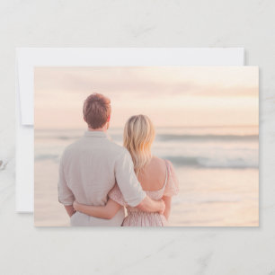Convite Foto Romântica de Praia em Pastel