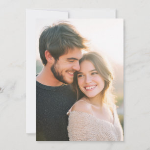 Convite Foto Romântica Dourada Quente