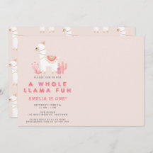 Foto rosa de 1º aniversário do Llama