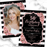 Foto Rosa preto Dourado 50º aniversário