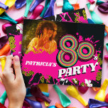 Convite Foto rosa-rosa de aniversário ou evento de festa<br><div class="desc">Convites de festas ou anos de marcos duplos,  cor-de-rosa-claro,  amarelo e preto. Os convites de estilo preto e magenta magenta com gráficos brilhantes,  cor-de-rosa,  são personalizados com detalhes da sua própria festa ou disco. Gráficos e design exclusivos por www.mylittleeden.com</div>