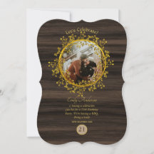 FOTO Russa QUALQUER EVENTO Dourado Wreath Wood Mod