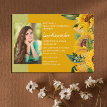 Foto Rustic Sunflower Festa de formatura Girl