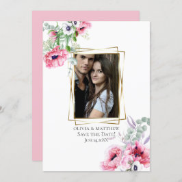 Convite FOTO SALVAR DATA | Cor da Água - Rosa