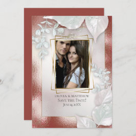 Convite FOTO SALVAR DATA | Terracotta Shimmer